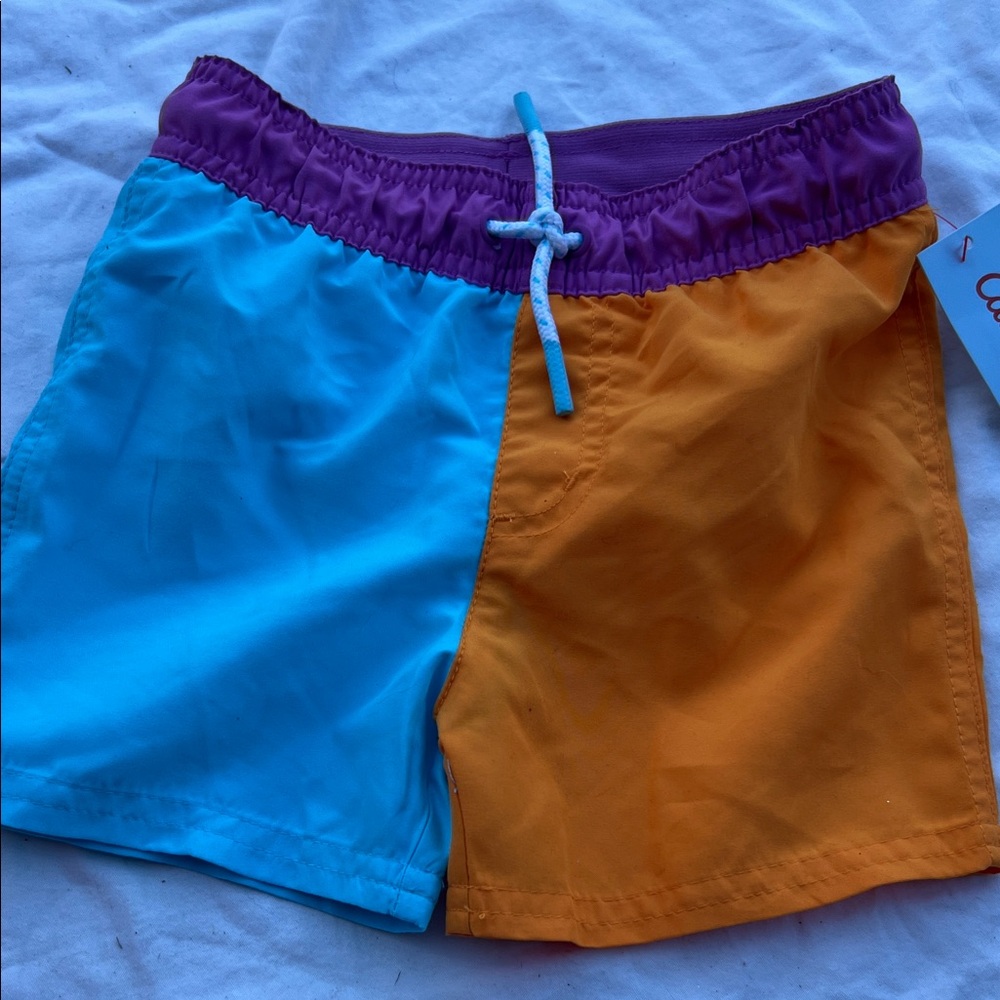 Cat & Jack Kids Two-Tone Shorts - Blue and Orange - Picture 4 of 4